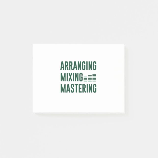 Bloco De Notas Arranjo de Música Misturando o Mastering (Frente)