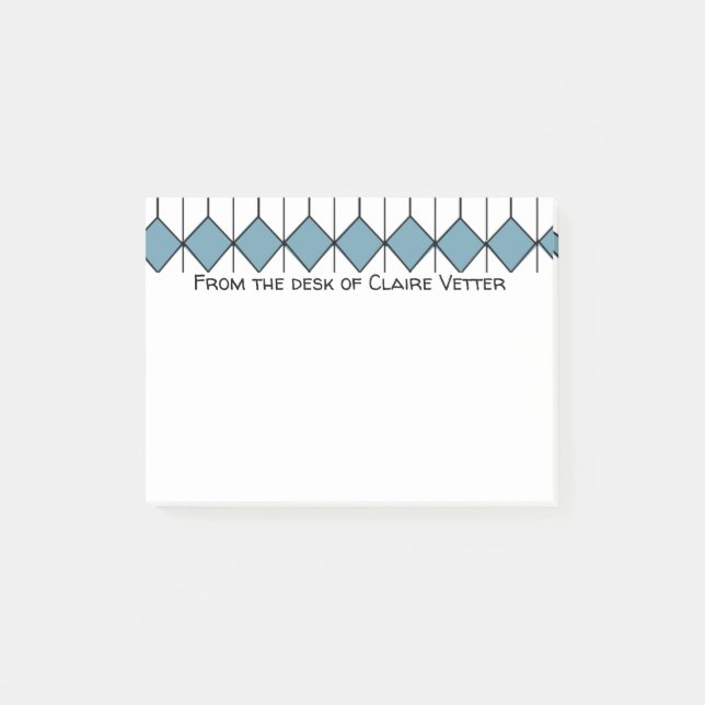 Bloco De Notas Art Deco Diamantes e Hexágonos (Frente)