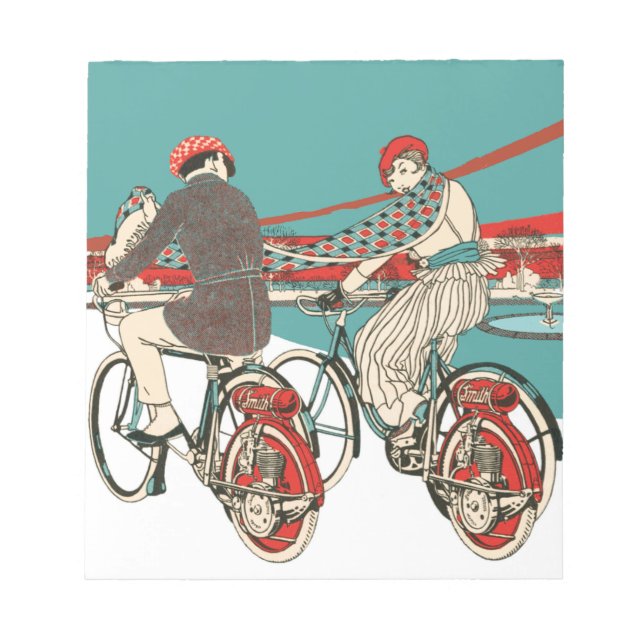 Bloco De Notas Art Deco — Motociclismo (Frente)