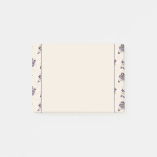 Bloco De Notas Art Nouveau Violet Floral Pattern