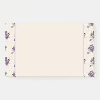 Bloco De Notas Art Nouveau Violet Floral Pattern