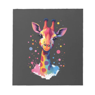 Bloco De Notas Arte animal africana A girafa colorida para divert