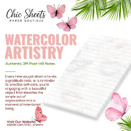 Bloco De Notas Arte Aquarelada Shabby Chic Design 3M 