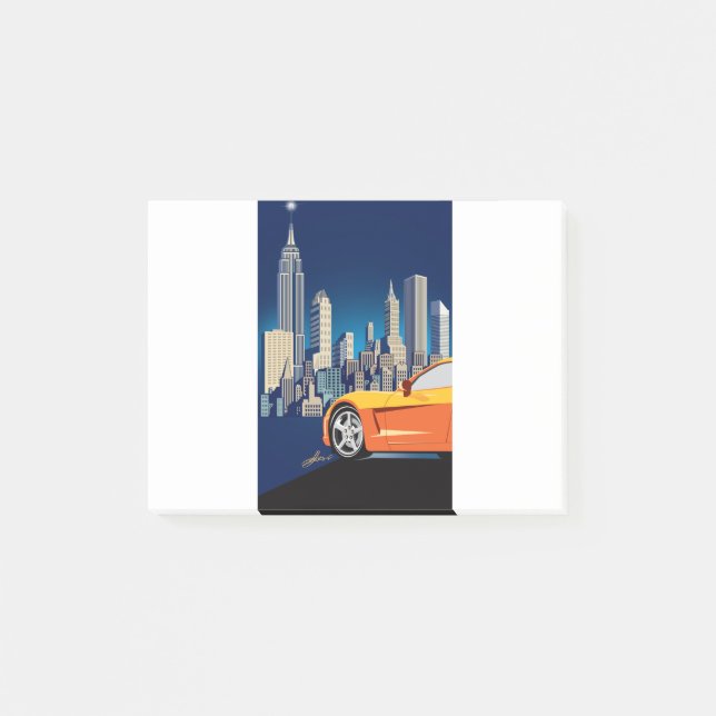 BLOCO DE NOTAS ARTE AUTOMÓVEL DE VETTE ELEGANTE (Frente)
