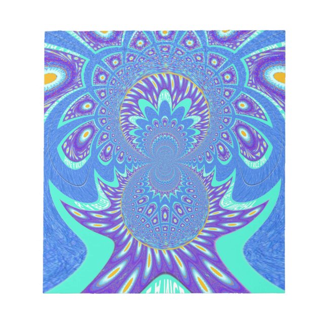 Bloco De Notas Arte azul moderna (Frente)