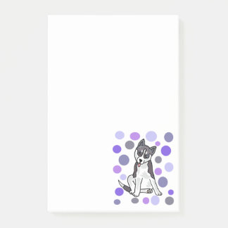 Bloco De Notas Arte bonito do cão de filhote de cachorro do rouco