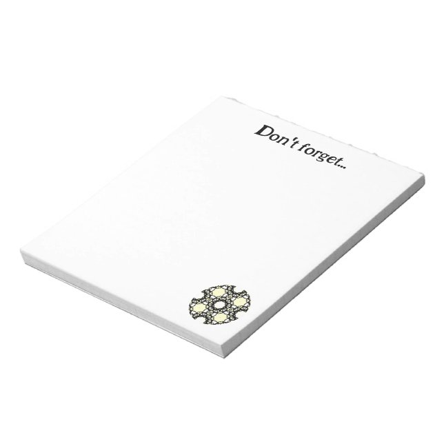 Bloco De Notas Arte caleidoscópica do volume um nove (Invertido)