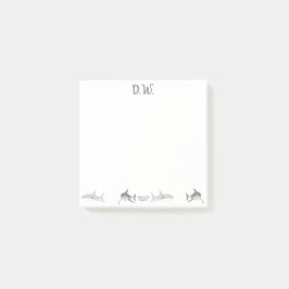 Bloco De Notas Arte Cheerful Ocean Sharks