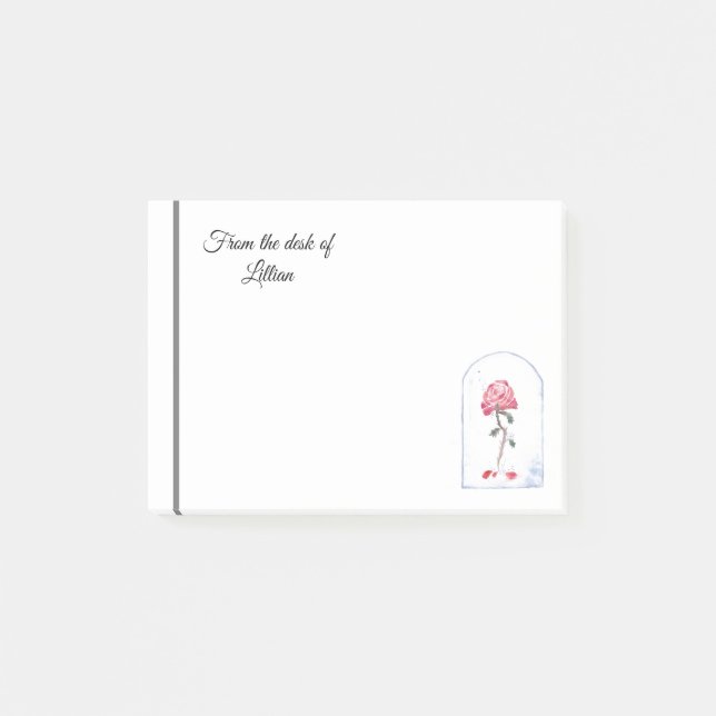 Bloco De Notas Arte cor-de-rosa do watercolour (Frente)