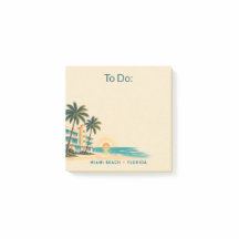 Arte Costeiro Vintage Personalizado de Miami Beach