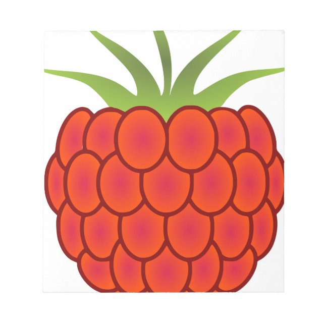 Bloco De Notas Arte da Linha de Framboesa Vermelha (Frente)