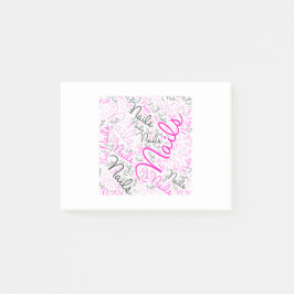 Bloco De Notas Arte da palavra das unhas