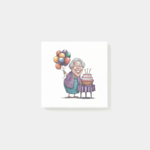 Bloco De Notas Arte de Balão de Aniversário de Nana Humorístico