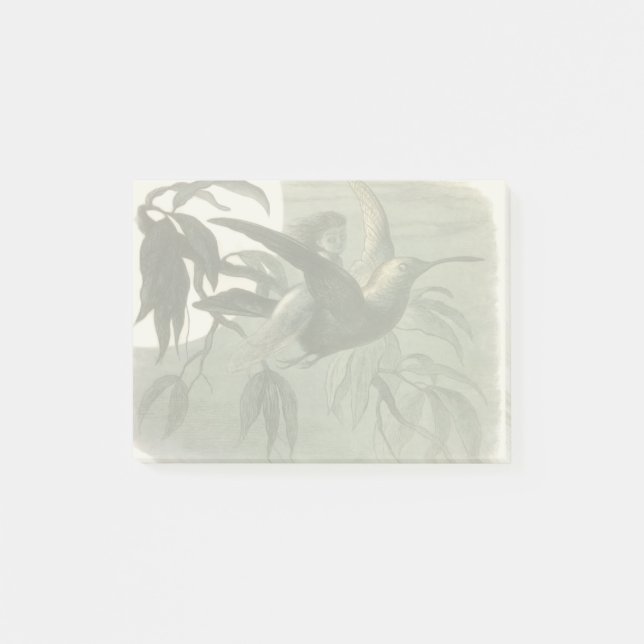 Bloco De Notas Arte de Elfo Mágico Voando Lua Noturna (Frente)