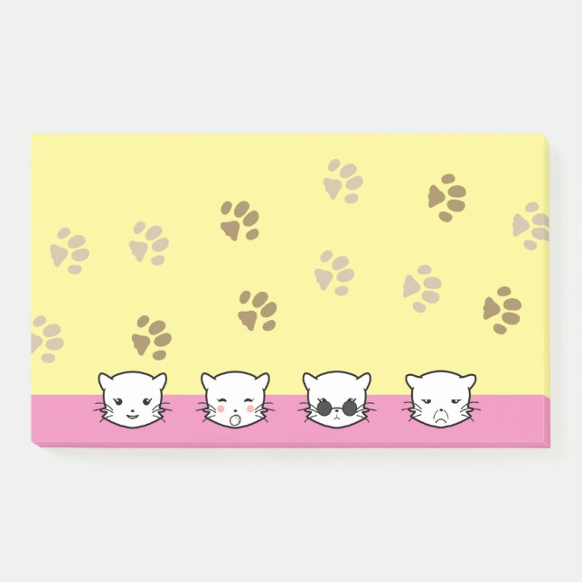 Bloco De Notas Arte de Emoji de Gato 1 (Frente)
