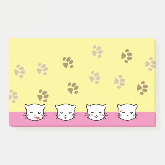 Bloco De Notas Arte de Emoji de Gato 2 (Frente)