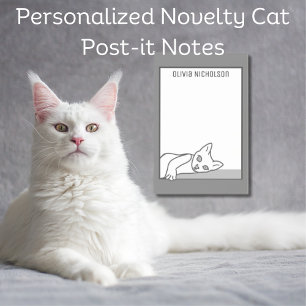 Bloco De Notas Arte de Gatinho Preguiçoso Personalizada Novidade 