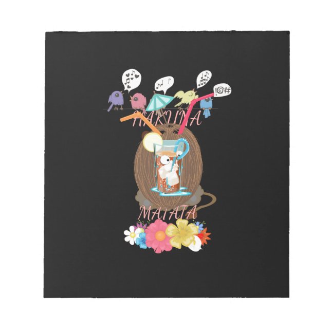 Bloco De Notas Arte de Limonada de Coco e Limonada da Natureza Tr (Frente)