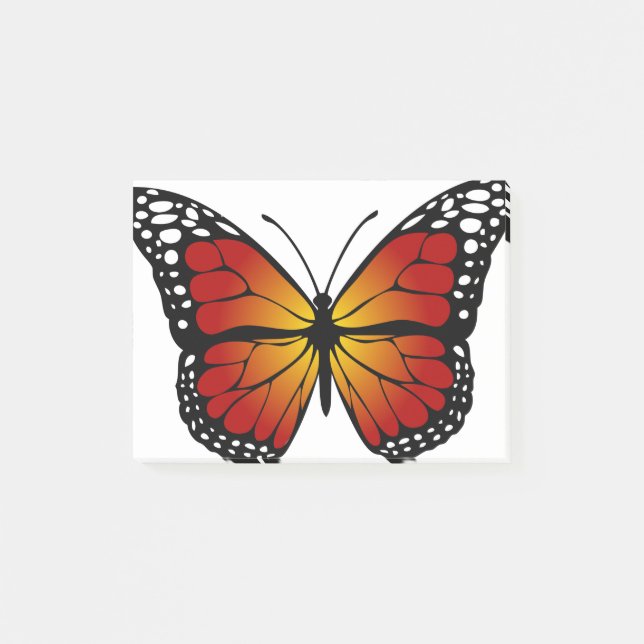 Bloco De Notas Arte de Linha Artística de Abstrato de Borboleta M (Frente)