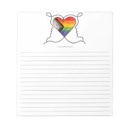 Bloco De Notas Arte de Linha do Coração Orgulho Progresso