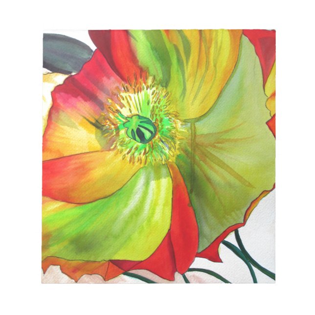 Bloco De Notas Arte de Papoula macro papoula (Frente)