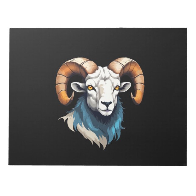 Bloco De Notas Arte de vetor Ram com cores vibrantes (Frente)