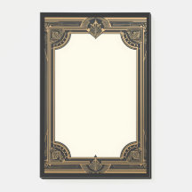 Arte Deco Clássica Dourado sobre Preto