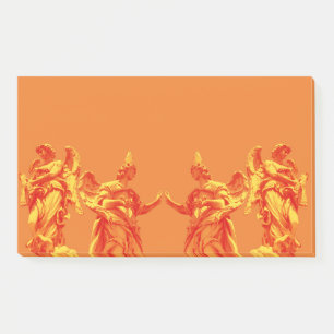 Bloco De Notas Arte digital cor laranja com esculturas