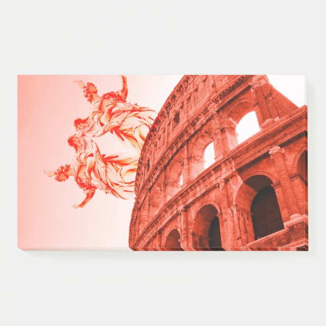 Bloco De Notas Arte digital de Colósseis e estátuas/esculturas (Frente)