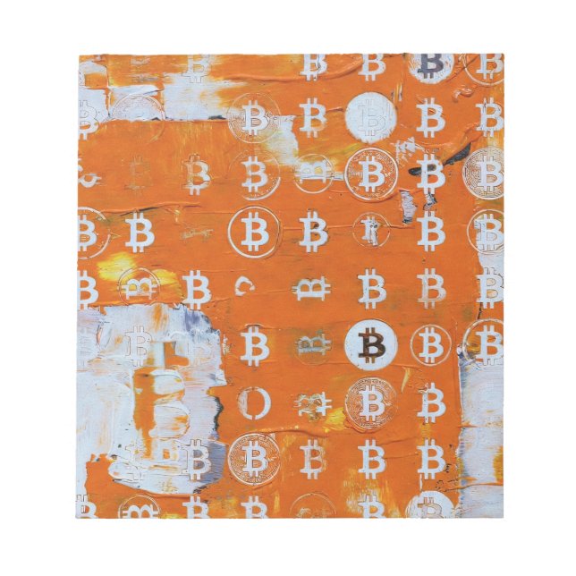 Bloco De Notas Arte do Bitcoin (#3) pintura a óleo (Frente)