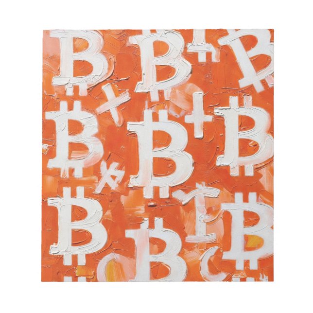 Bloco De Notas Arte do Bitcoin (#6) pintura a óleo (Frente)