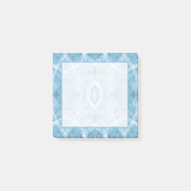 Bloco De Notas Arte em Aquarela Abstrata Azul Claro (Frente)