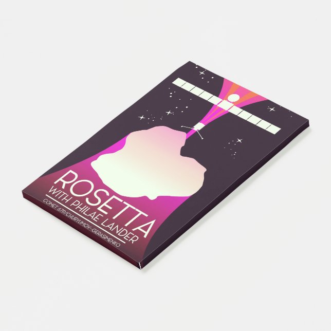 Bloco De Notas Arte Espacial do Rosetta & Philae Lander. (Inclinado)