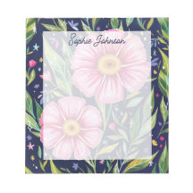 Arte Floral Aquarela Rosa Bonito Personalizado