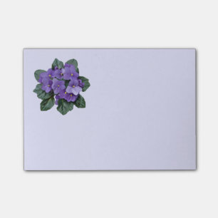 Bloco De Notas Arte floral da flor roxa da violeta africana