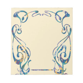 Bloco De Notas Arte floral nouveau quadro Notepad