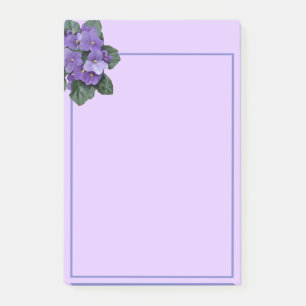 Bloco De Notas Arte Floral Violeta Roxa Africana