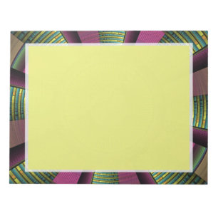 Bloco De Notas Arte Fractal Decorativa Moderna Arredondada E Colo