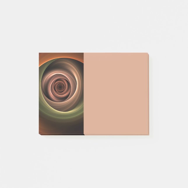 Bloco De Notas Arte fractal moderno em cores quentes abstratas em (Frente)