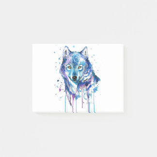 Bloco De Notas Arte gráfica do lobo azul