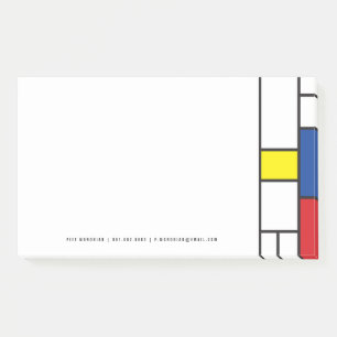 Bloco De Notas Arte Moderna De Stijl Geométrica Minimalista Mondr