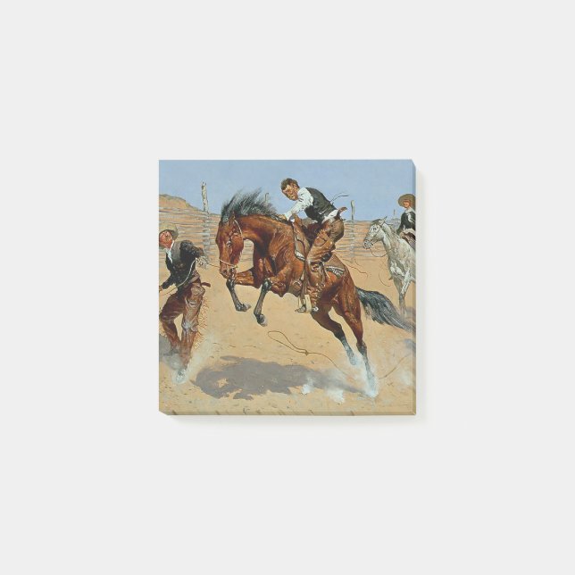 Bloco De Notas Arte Ocidental de Frederick Remington “Solte-o” (Frente)