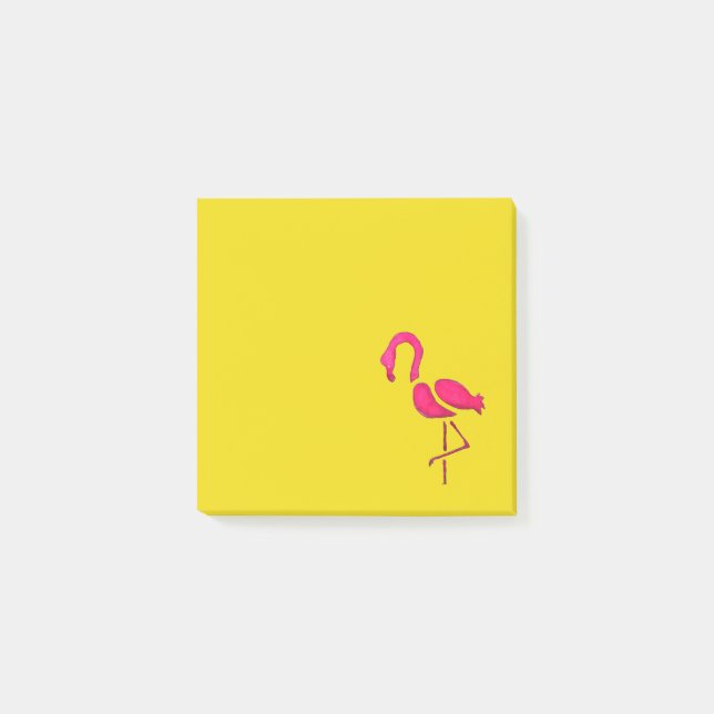 Bloco De Notas Arte-pop única rosa flamingo (Frente)