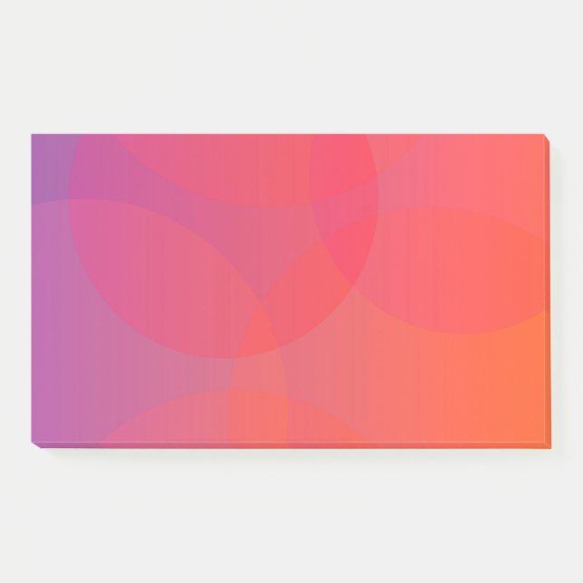 Bloco De Notas Arte rosa, laranja, moderna, simples, legal, moder (Frente)