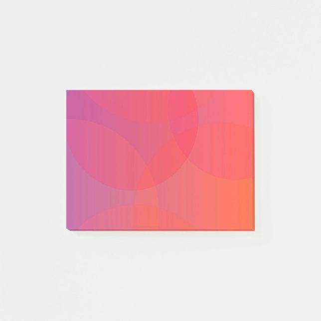 Bloco De Notas Arte rosa, laranja, moderna, simples, legal, moder (Frente)