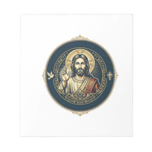 Bloco De Notas Artista Digital Jesus Camiseta de Arte para iPad I