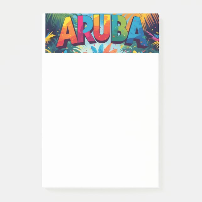 Bloco De Notas Aruba notas post it (Frente)