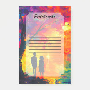 Bloco De Notas Árvore Colorida do Amor