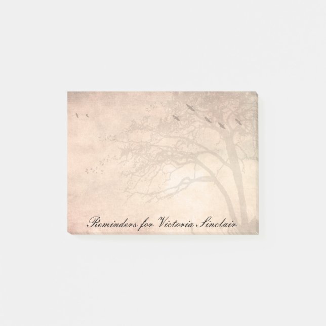 Bloco De Notas Árvore com Aves (Frente)