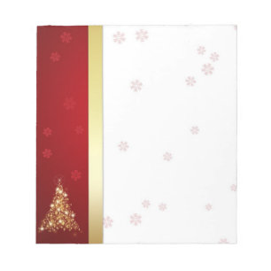 Bloco De Notas Árvore de incandescência elegante do Feliz Natal
